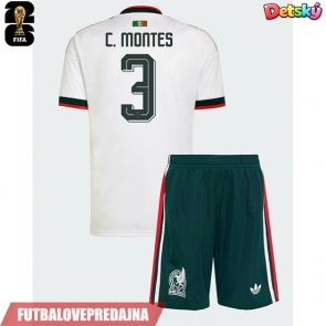Lacne Dětský Futbalové dres Mexiko Cesar Montes #3 MS 2026 Krátky Rukáv - Preč (+ trenírky)